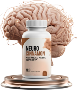Neuro Cinnamon supplement bottle – natural brain support formula with 6 key nootropic ingredients